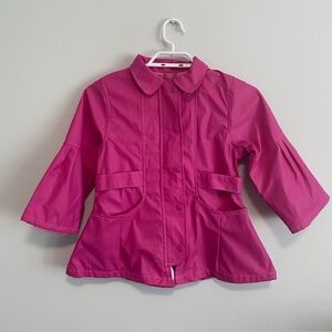 DRENCH Toddler Girls Rain Jacket Snapped Fuchsia Color Size 3T